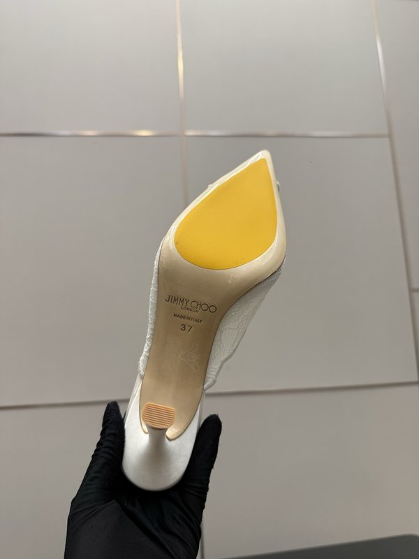 지미추 레이스 메탈 토 하이힐 샌들 001-233771