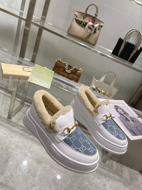 구찌 울 블렌드 말衔扣 로퍼 스노우 부츠 001-233893
