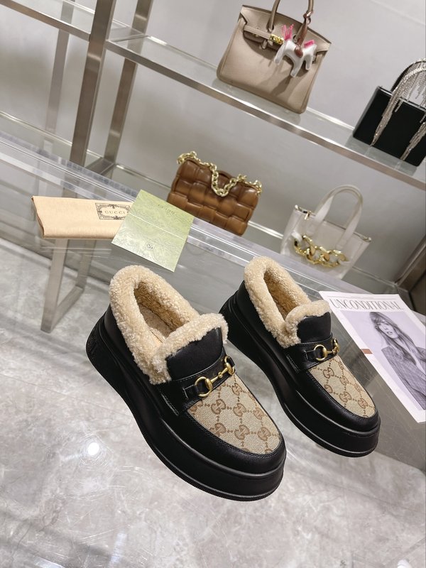 구찌 울 블렌드 말비트 로퍼 스노우 부츠 001-233898