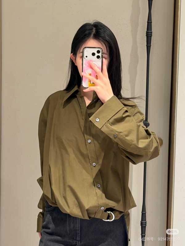 로에베 비대칭 디자인 루즈핏 셔츠 001-234018