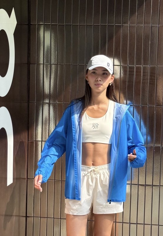 로에베 콜라보 한정판 가짜 투피스 요가 반바지 001-234024
