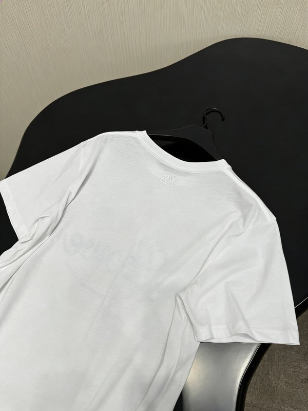 로에베 주름 코튼 블렌드 루즈핏 티셔츠 001-234085