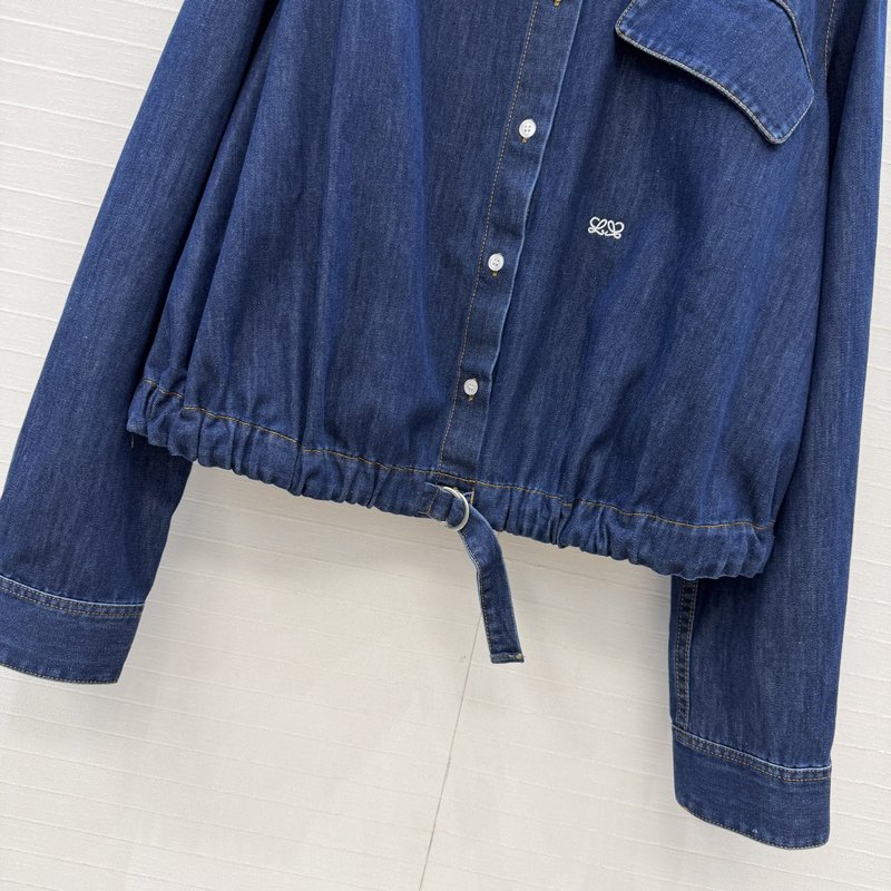 Loew 빈티지 데님 셔츠 칼라 자켓 001-234104