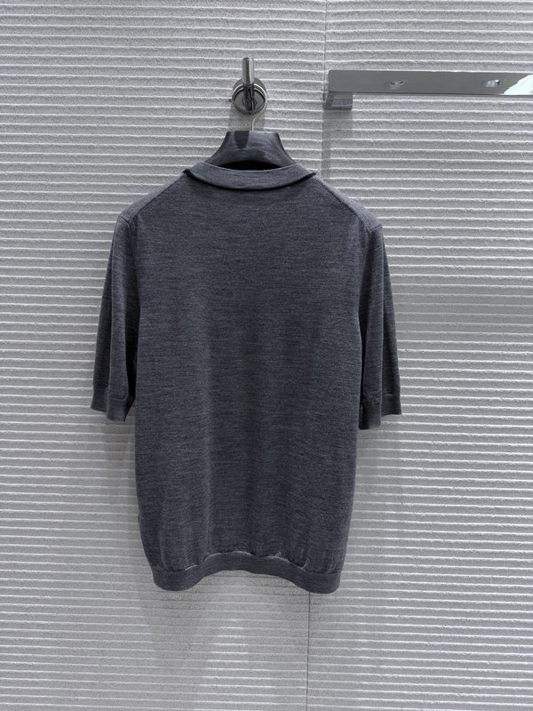 로에베 그레이 울 반팔 티셔츠 001-234108