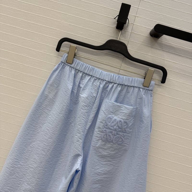 로에베 로고 패치 자수 캐주얼 팬츠 001-234133