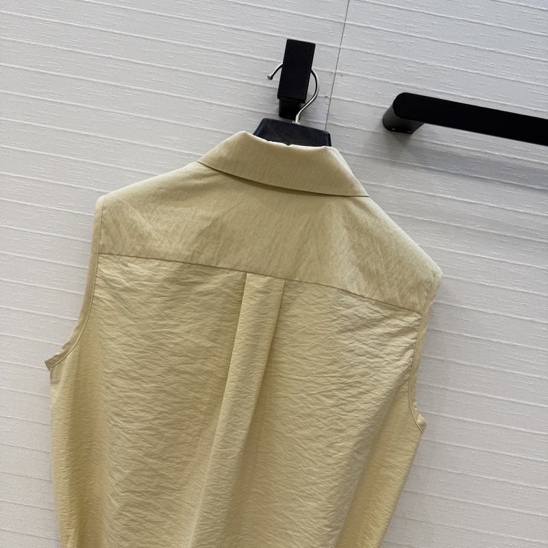 로에베 자수 민소매 셔츠 불규칙한 헴 001-234136