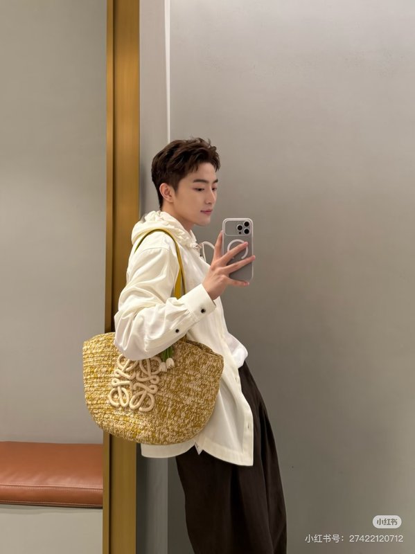 로에베 썸머 한정판 루즈핏 리넨 셔츠 001-234150