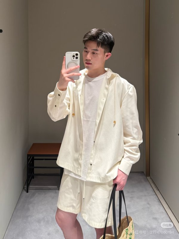 로에베 썸머 한정판 루즈핏 리넨 셔츠 001-234150