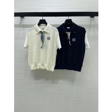 로에베 스카프 칼라 자수 니트 반팔 001-234188