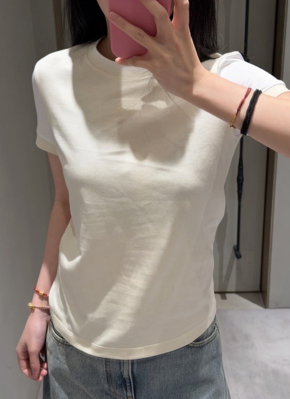 로에베 스파이더 슬리브 컬러블럭 반팔 티셔츠 001-234207