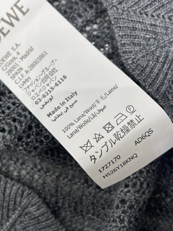 로에베 라운드넥 니트 반팔 티셔츠 001-234226