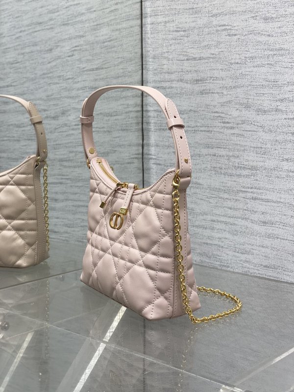 디올 미스 디올 핑크 퀼팅 램스킨 숄더백 001-234995