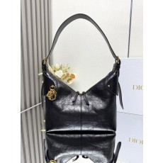 디올 보야주 미디엄 플리츠 블랙 핸드백 001-235049