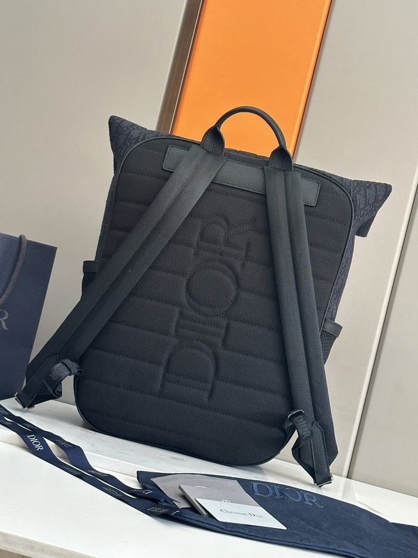 디올 블랙 프린트 백팩 001-235098