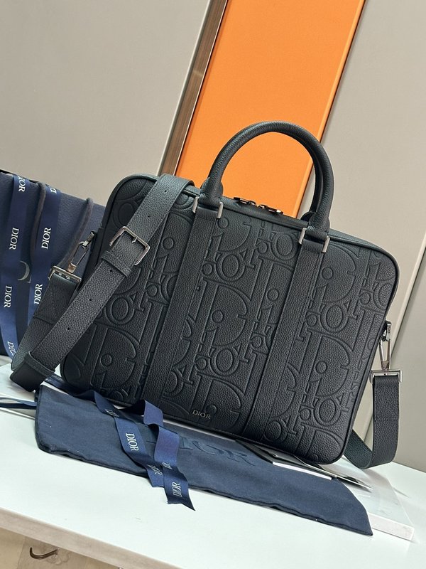 디올 블랙 CD 다이아몬드 캔버스 브리프케이스 001-235140