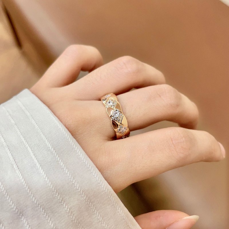 샤넬 스타일 더블 C 링 001-235490