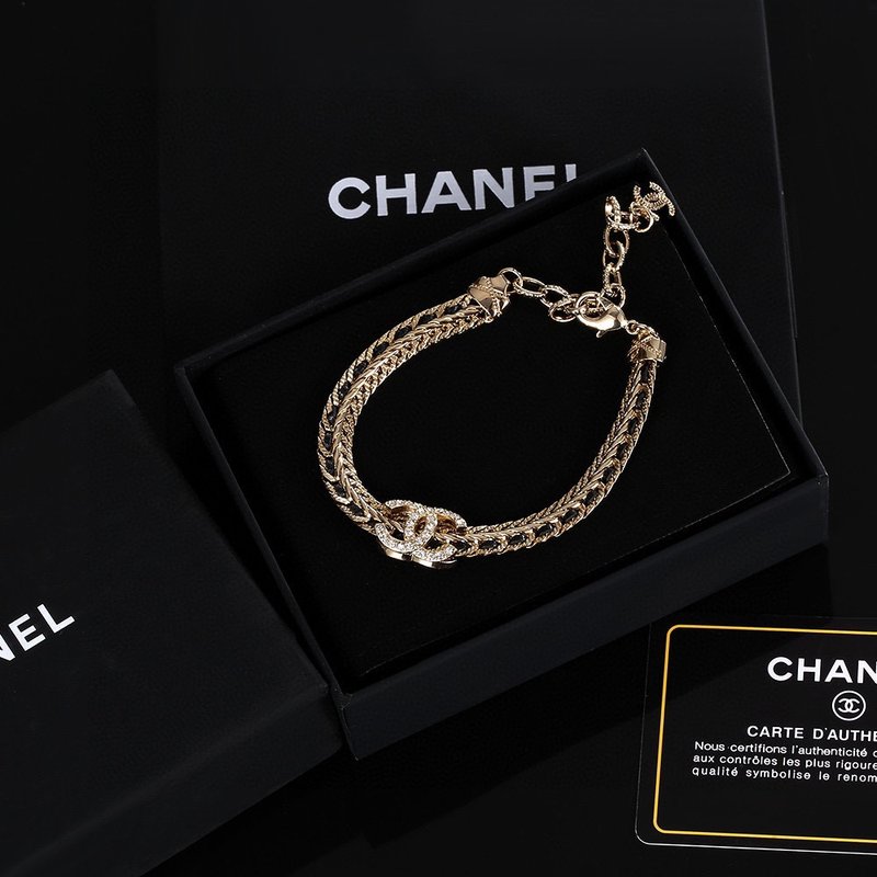 샤넬 스타일 황동 벨트 팔찌 001-235646