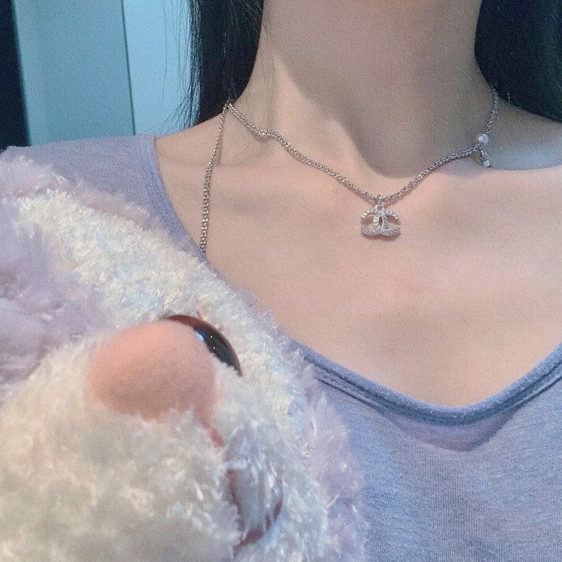 샤넬 스타일 CC 별 목걸이 001-235655