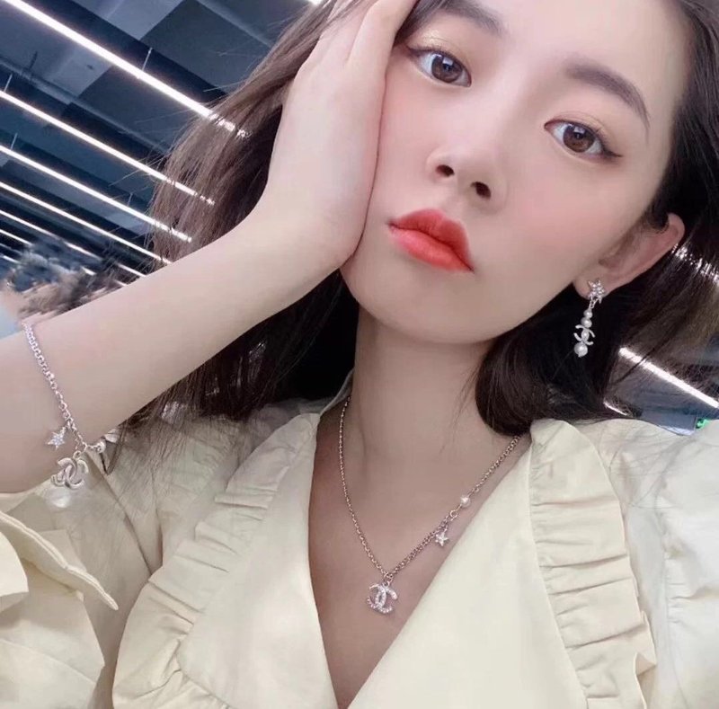 샤넬 스타일 CC 별 목걸이 001-235655