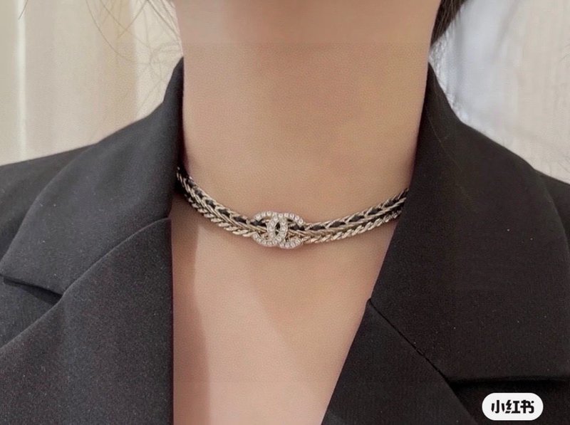 샤넬 스타일 황동 벨트 목걸이 001-235705