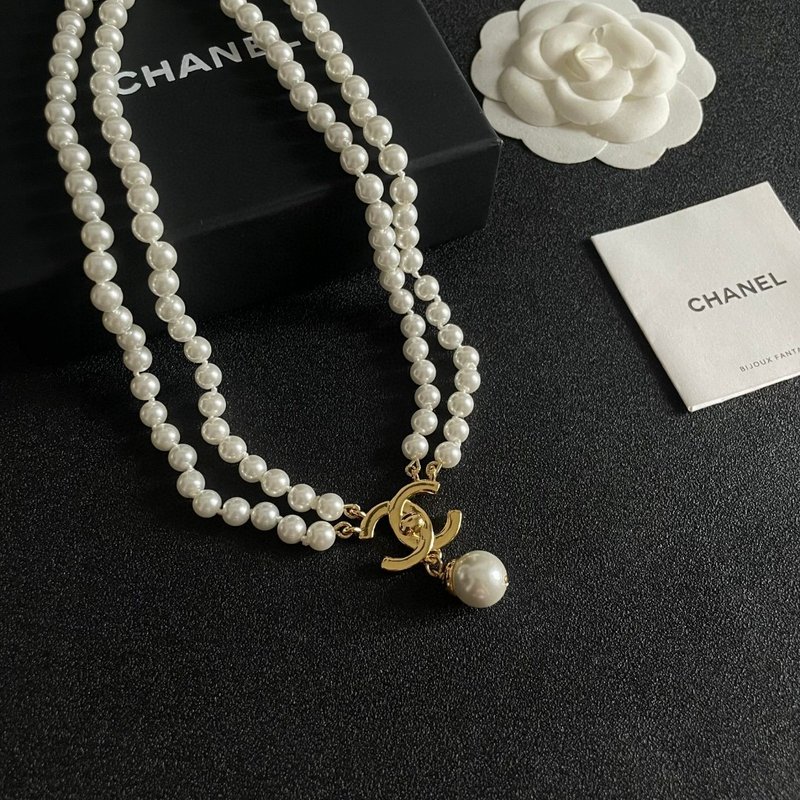 샤넬 스타일 빈티지 진주 목걸이 001-235712