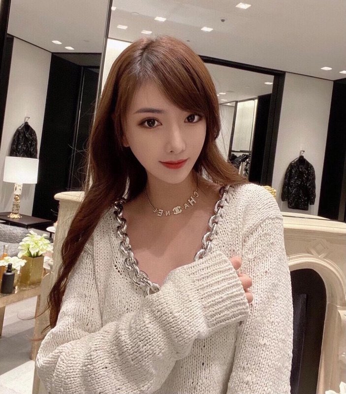 샤넬 스타일 CC 로고 다이아몬드 초커 목걸이 001-235720