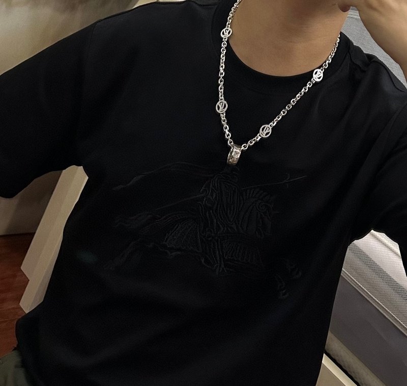 루이비통 빈티지 실버 목걸이 유니섹스 커플 001-235742