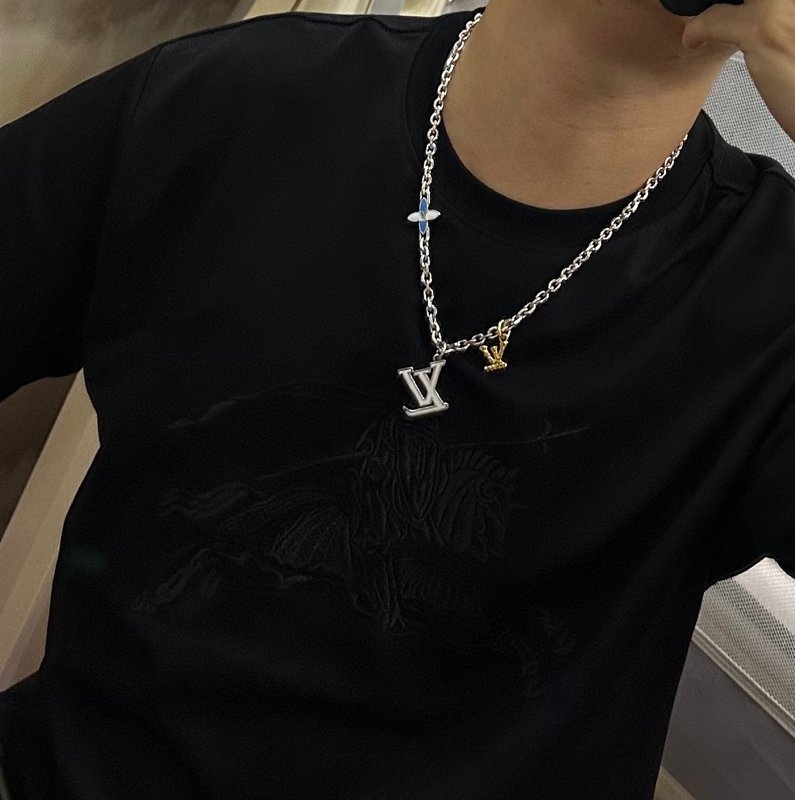 루이비통 빈티지 실버 목걸이 유니섹스 001-235769