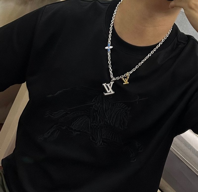 루이비통 빈티지 실버 목걸이 유니섹스 001-235769