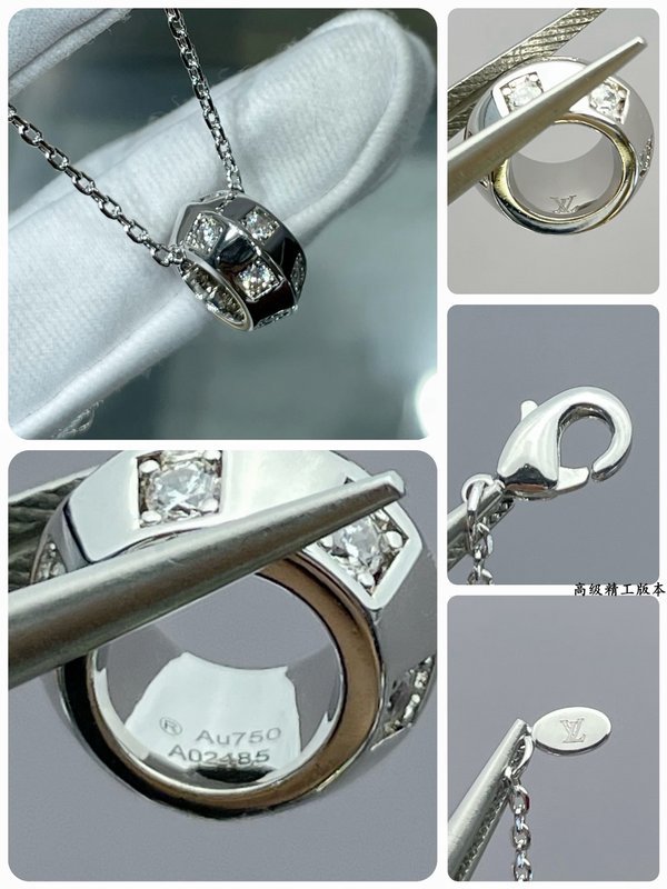 루이 체커보드 목걸이 001-235833