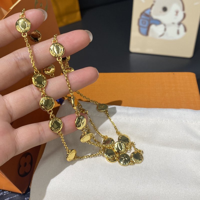 루이 스터즈 메탈 체인 목걸이 001-235850