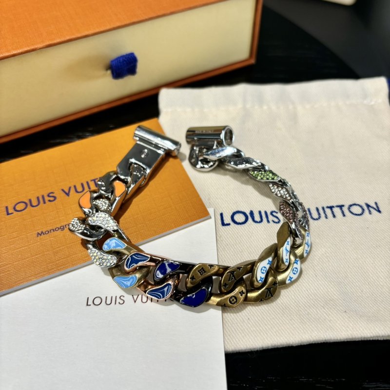 남성 체인 링크 패치 팔찌 목걸이 001-235886