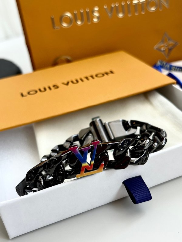 루이 모노그램 컬러풀 쿠바 팔찌 001-235968