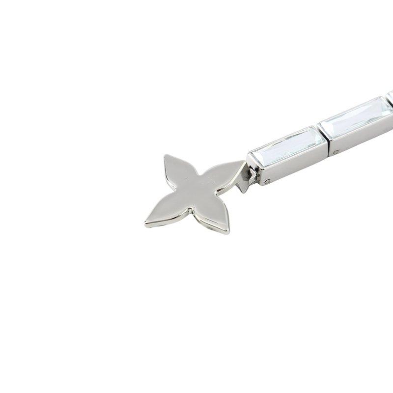 루이 로고 장식 지르콘 화이트 크리스털 팔찌 001-236039