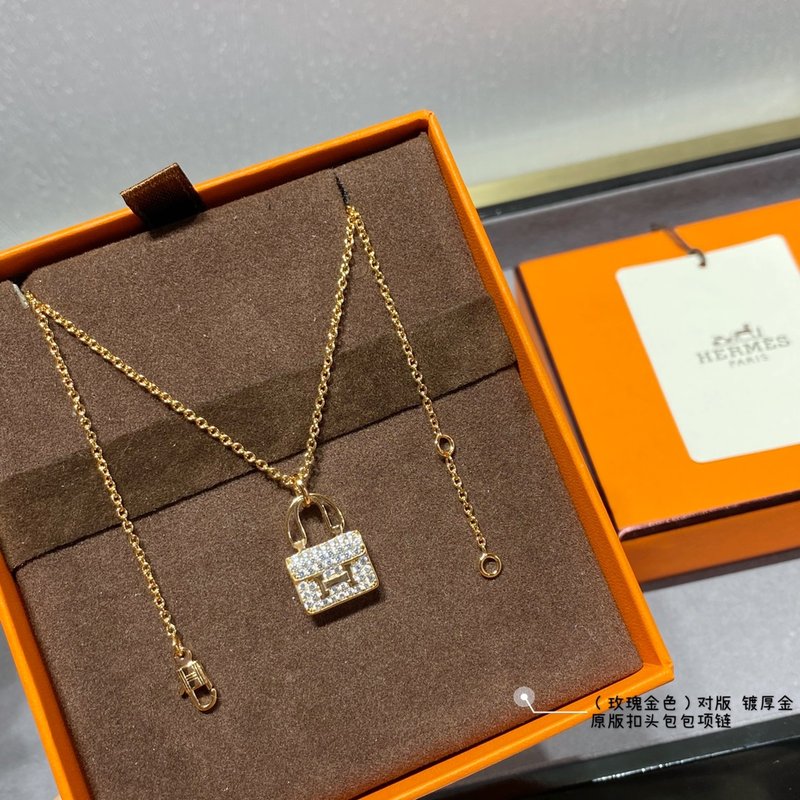 에르메스 스타일 자물쇠 펜던트 목걸이 001-236212