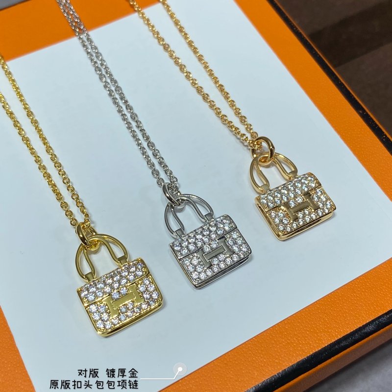에르메스 스타일 자물쇠 펜던트 목걸이 001-236212