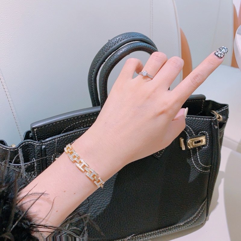 에르메스 스타일 도금 체인 팔찌 001-236226