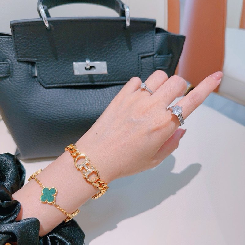 에르메스 스타일 플래티넘 팔찌 001-236227