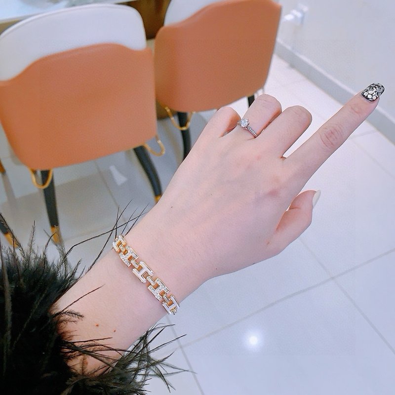 에르메스 스타일 도금 체인 팔찌 001-236248