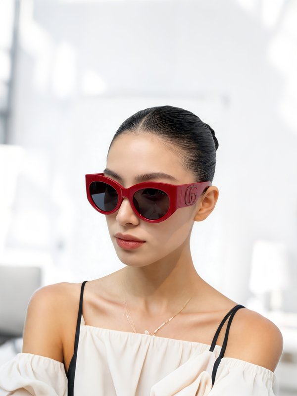 구찌 빈티지 오벌 더블 G 메탈 선글라스 001-236393