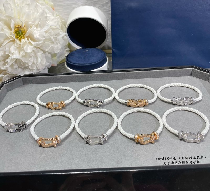 프레드 대형 풀다이아몬드 말굽 팔찌 패션 고급 001-243107
