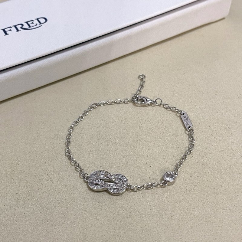 프레드 핑크 다이아몬드 말발굽 버클 팔찌 001-243119