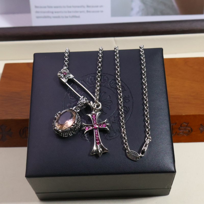 크롬하츠 빈티지 크로스 펜던트 목걸이 001-243186