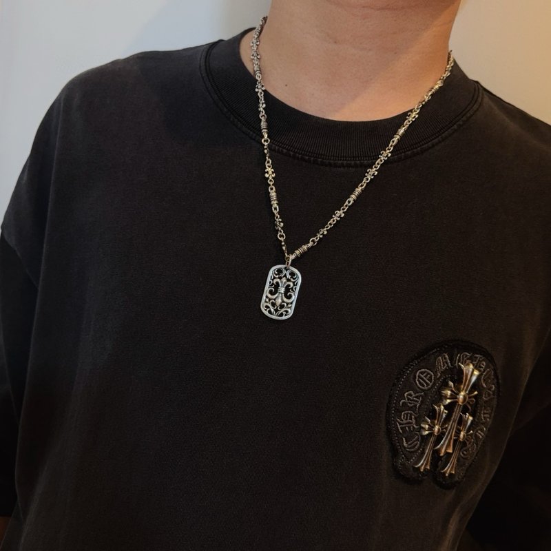 크롬하츠 빈티지 플라워볼 스카우트 펜던트 목걸이 001-243193