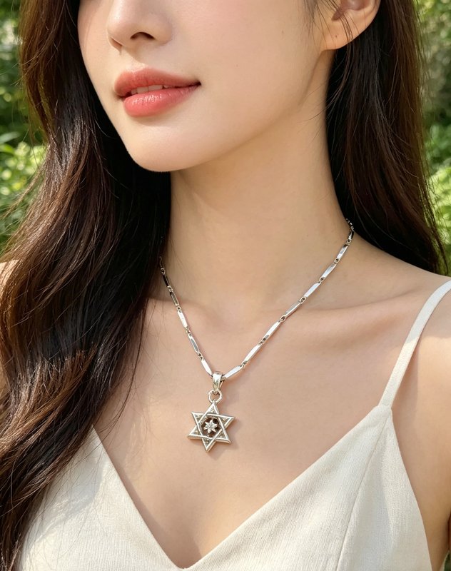 크롬하츠 빈티지 육각별 펜던트 목걸이 001-243268