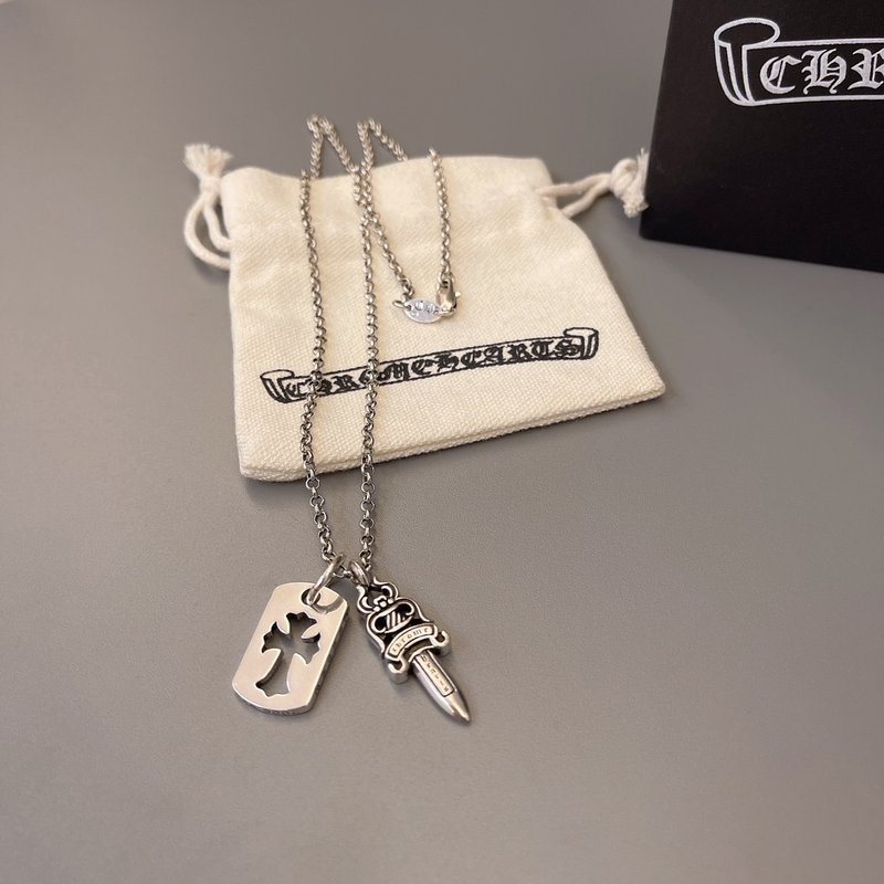 크롬하츠 빈티지 십자가 펜던트 목걸이 001-243297