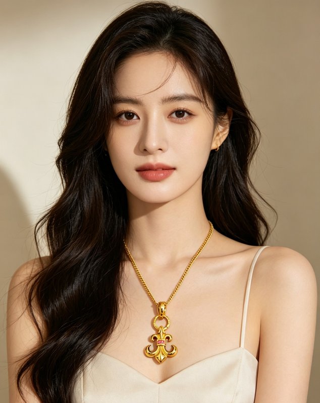 크롬하츠 스카우트 플라워 골드 핑크 다이아몬드 목걸이 001-243495