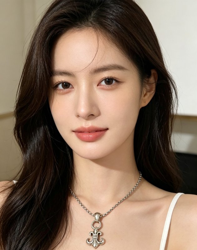 크롬하츠 빈티지 실버 아이리스 펜던트 목걸이 001-243514