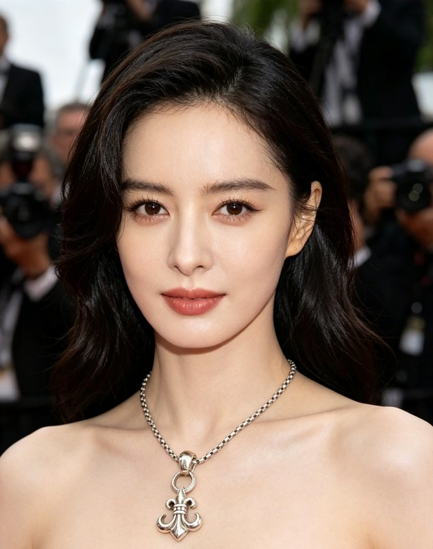 크롬하츠 빈티지 실버 아이리스 펜던트 목걸이 001-243514
