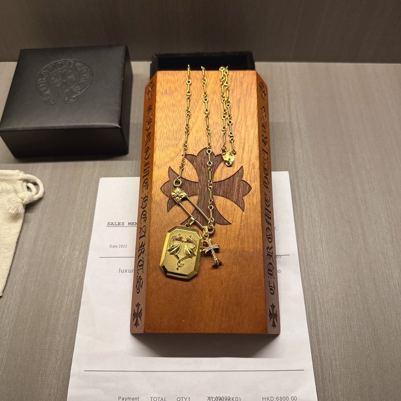 크롬하츠 빈티지 크로스 브로치 목걸이 001-243522